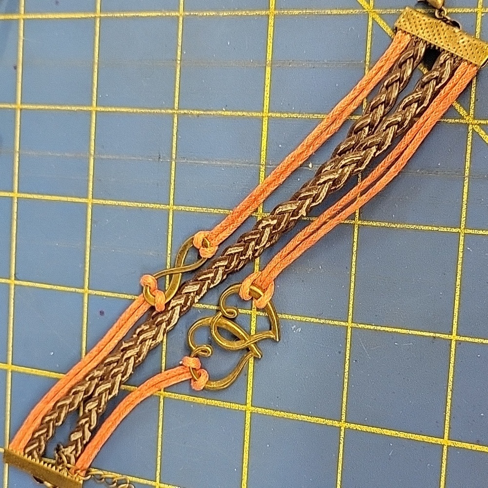 Multi Layer Vegan Leather Bracelet 7"